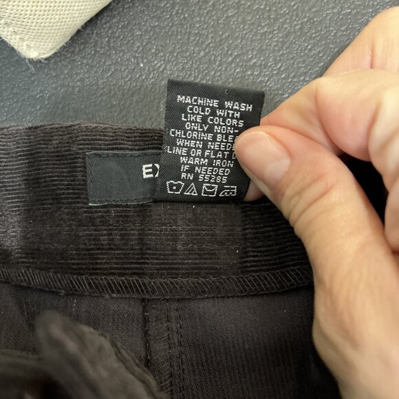 Express Stretch Y2K Dress Pants Womens Size 7/8 Brown Corduroy Wide Leg Career - Picture 7 of 7